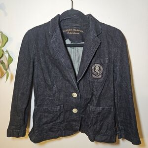 Y2K Ralph Lauren Dark Denim Blazer